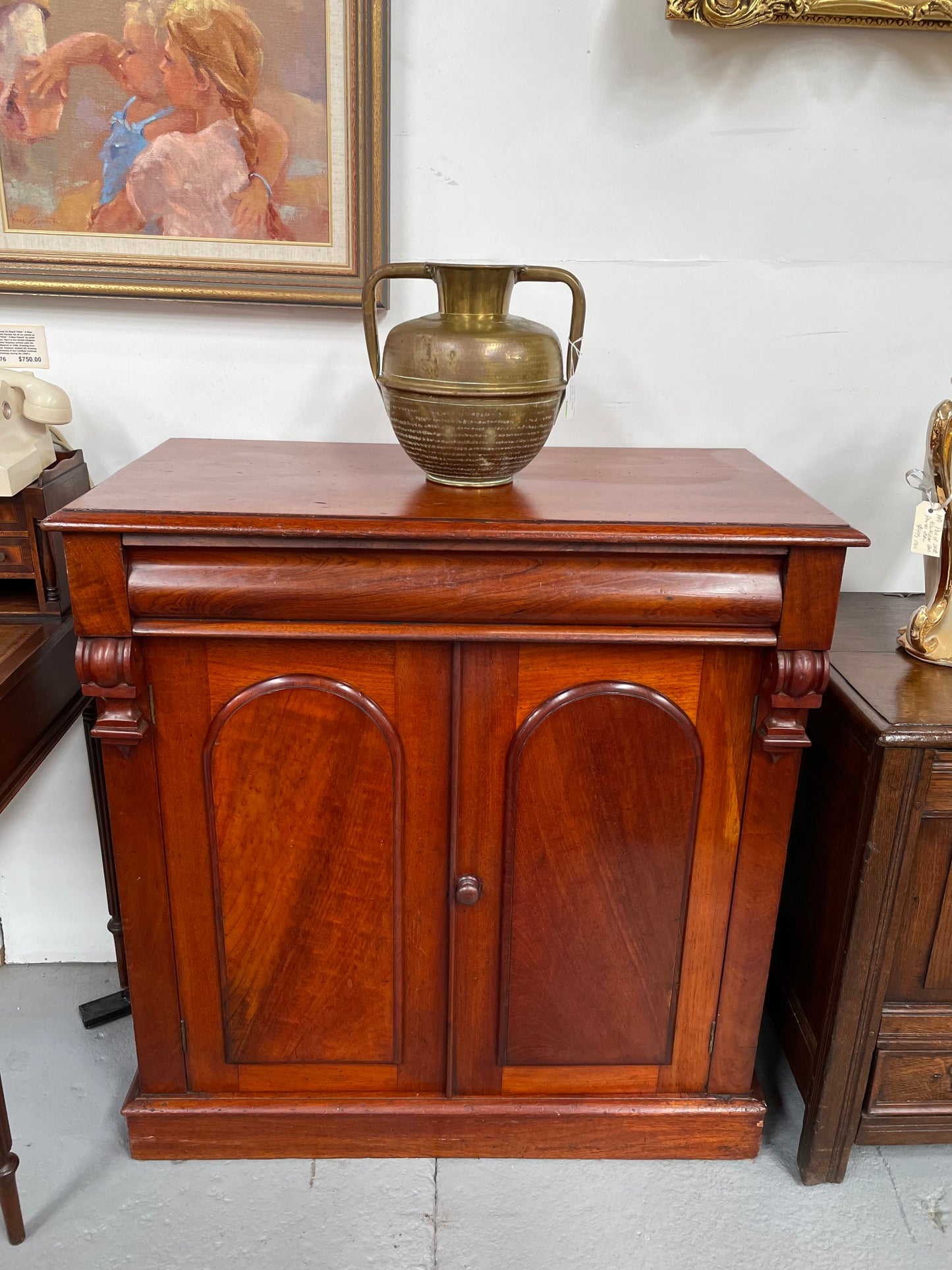 Charming Mahogany Two Door Side Cabinet