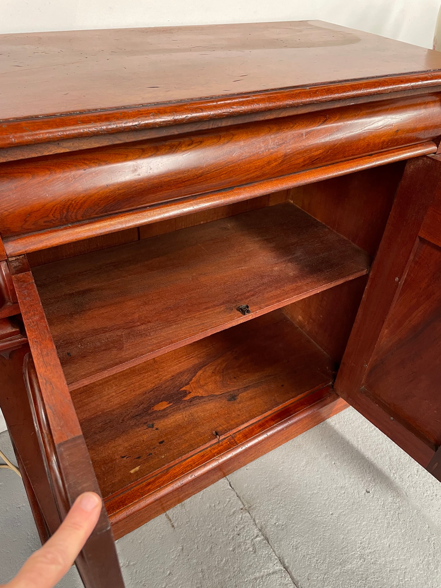 Charming Mahogany Two Door Side Cabinet