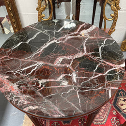 Louis XVI Style Marble Top Round Coffee / Side Table
