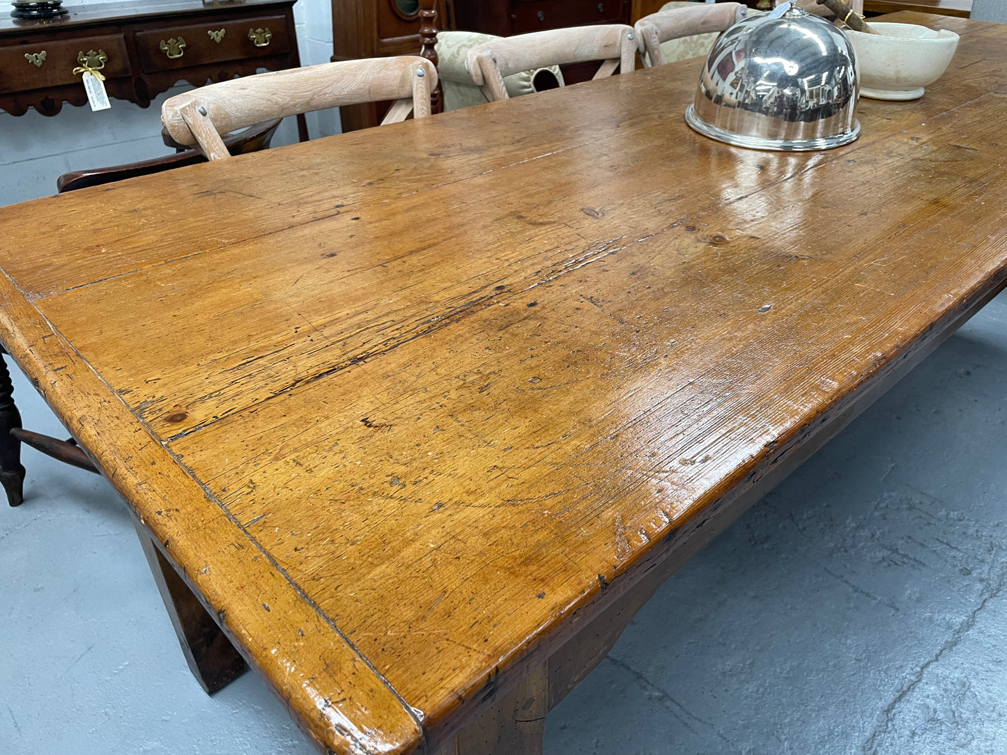 Impressive Early Victorian Pine Dining Table