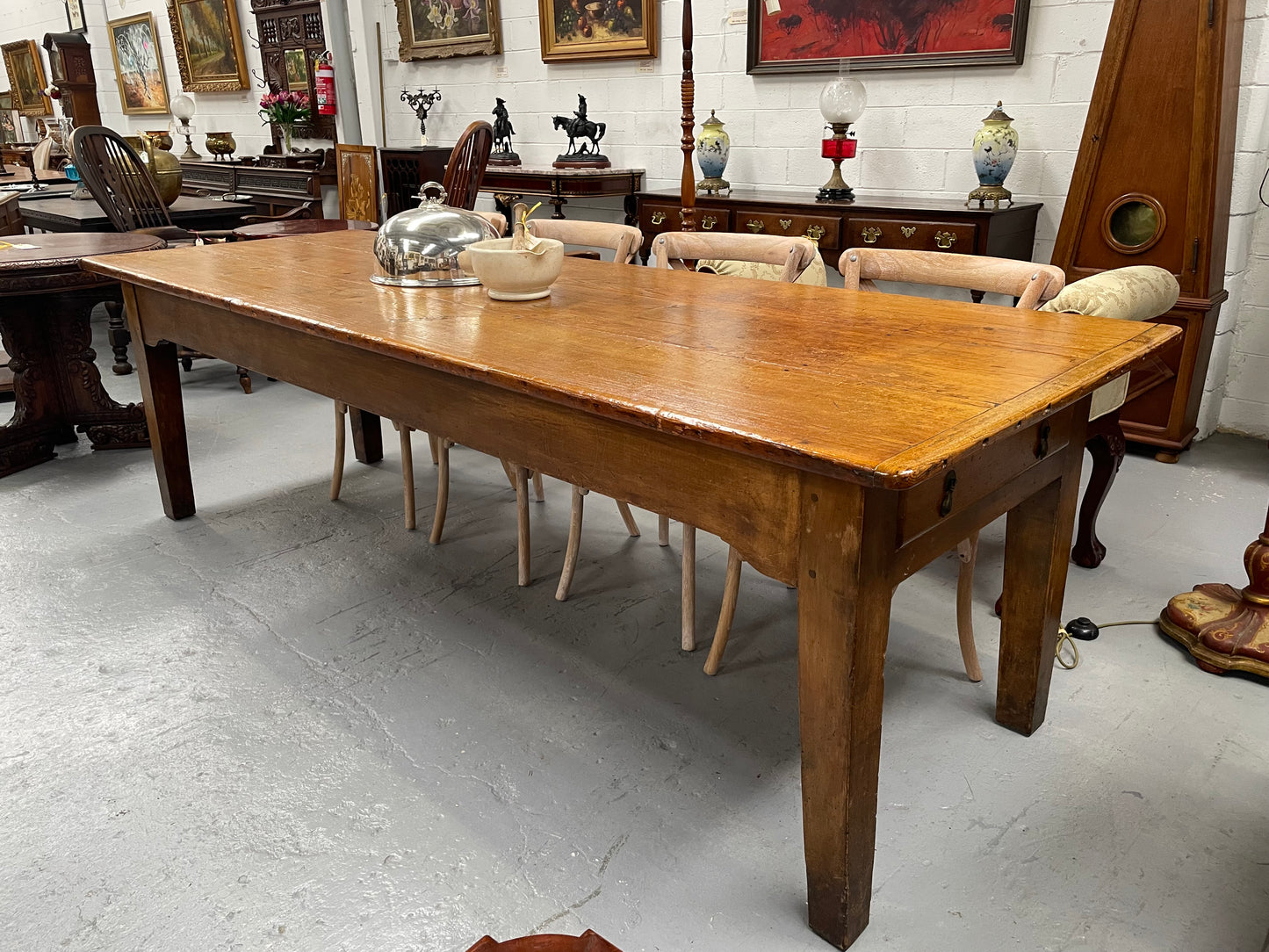 Impressive Early Victorian Pine Dining Table