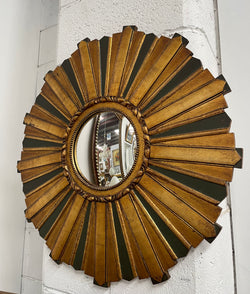 French Carved Wooden Starburst Convex Mirror | Antique & Vintage | Moonee Ponds Antiques | Australia Wide Delivery