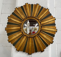 French Carved Wooden Starburst Convex Mirror | Antique & Vintage | Moonee Ponds Antiques | Australia Wide Delivery