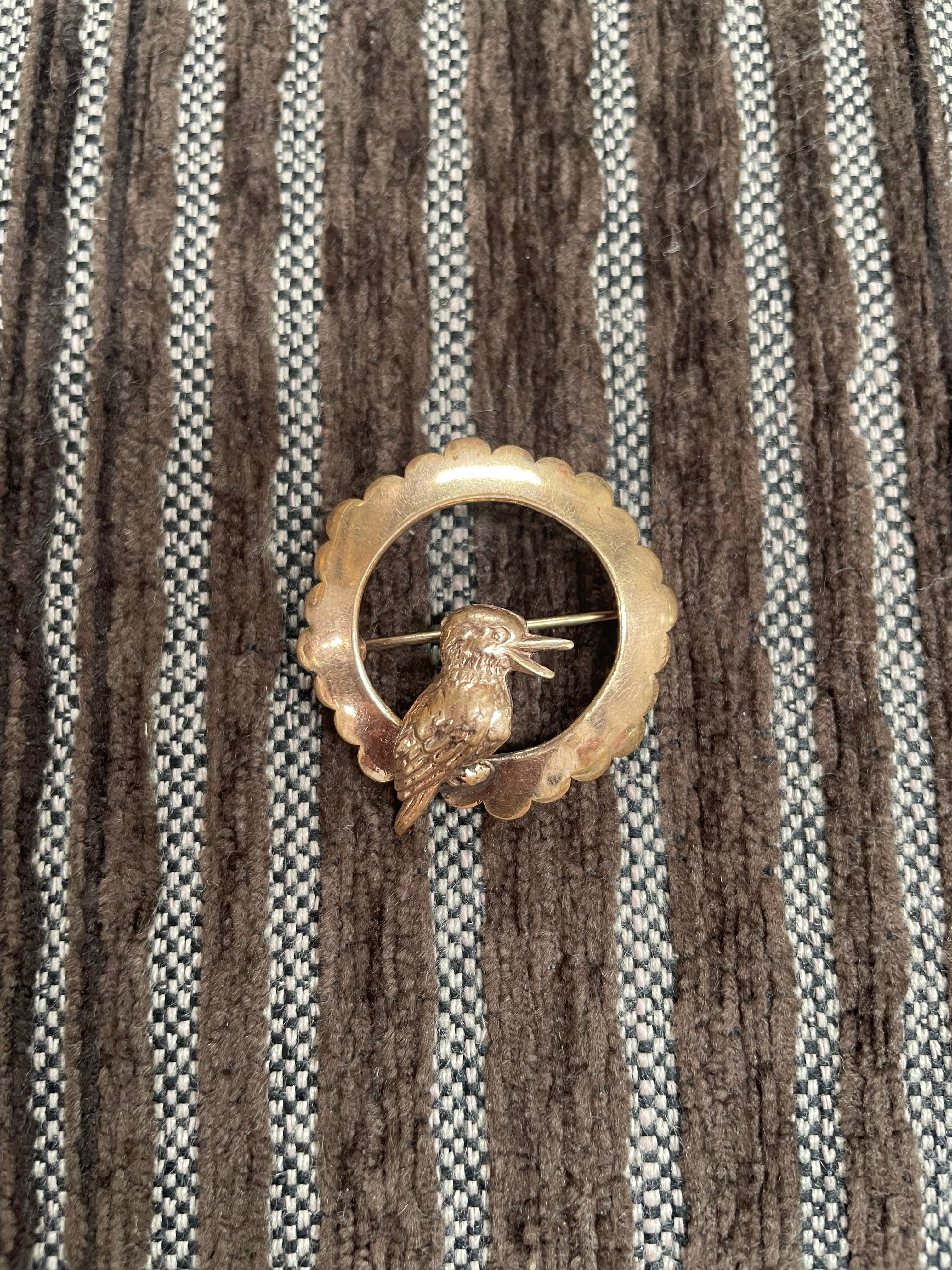 Australian 9ct Gold Kookaburra Brooch