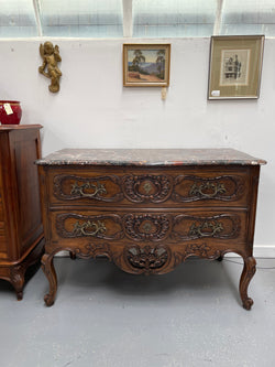 Highly Decorative Louis XIV Marble Top Two Drawer Commode | Antique & Vintage | Moonee Ponds Antiques | Australia Wide Delivery