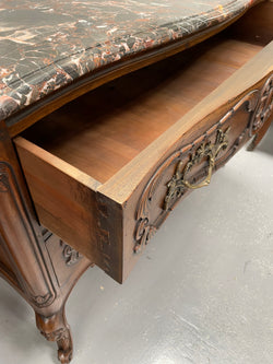 Highly Decorative Louis XIV Marble Top Two Drawer Commode | Antique & Vintage | Moonee Ponds Antiques | Australia Wide Delivery