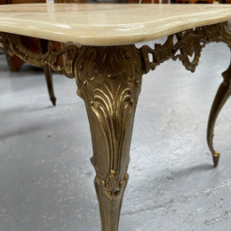 Vintage Italian Gilt Brass Coffee Table