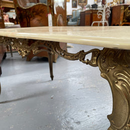 Vintage Italian Gilt Brass Coffee Table