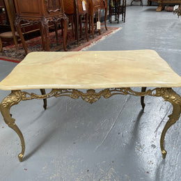 Vintage Italian Gilt Brass Coffee Table