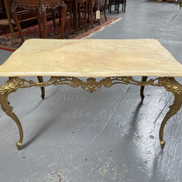 Vintage Italian Gilt Brass Coffee Table