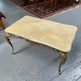 Vintage Italian Gilt Brass Coffee Table