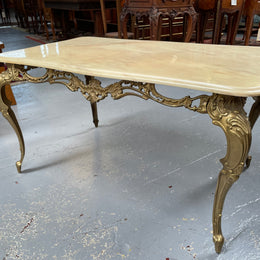Vintage Italian Gilt Brass Coffee Table