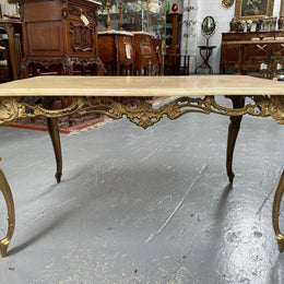 Vintage Italian Gilt Brass Coffee Table
