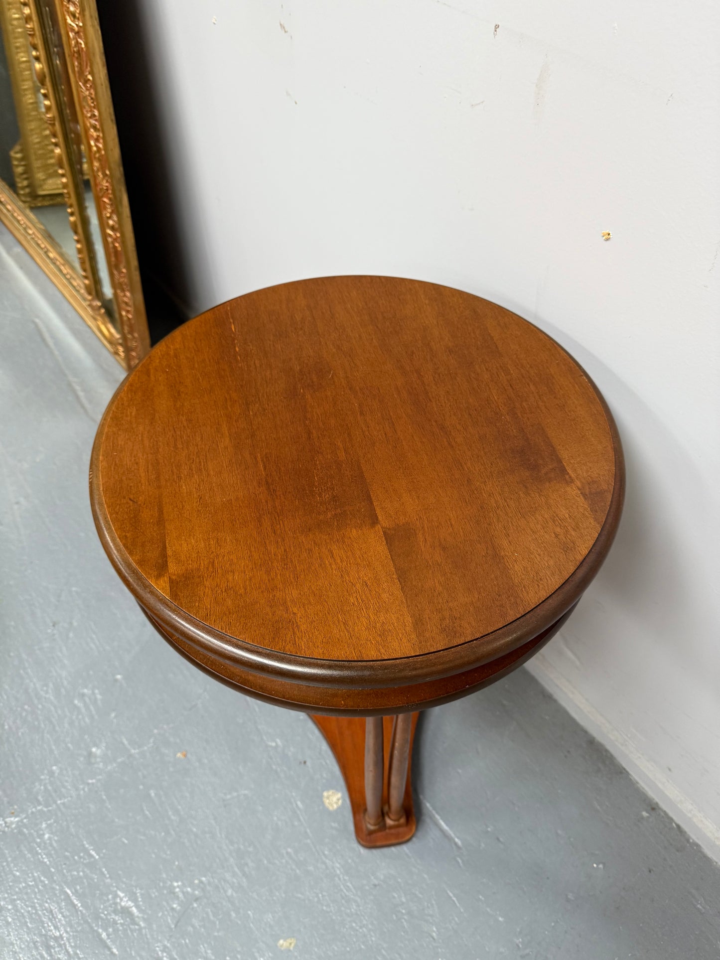 Small Occasional Empire Style  Column Drum Table