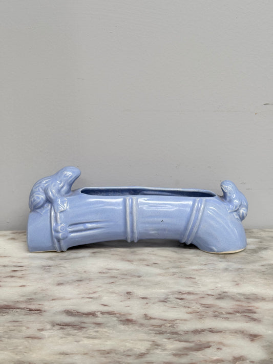 Lovely Vintage Pottery Frog Vase