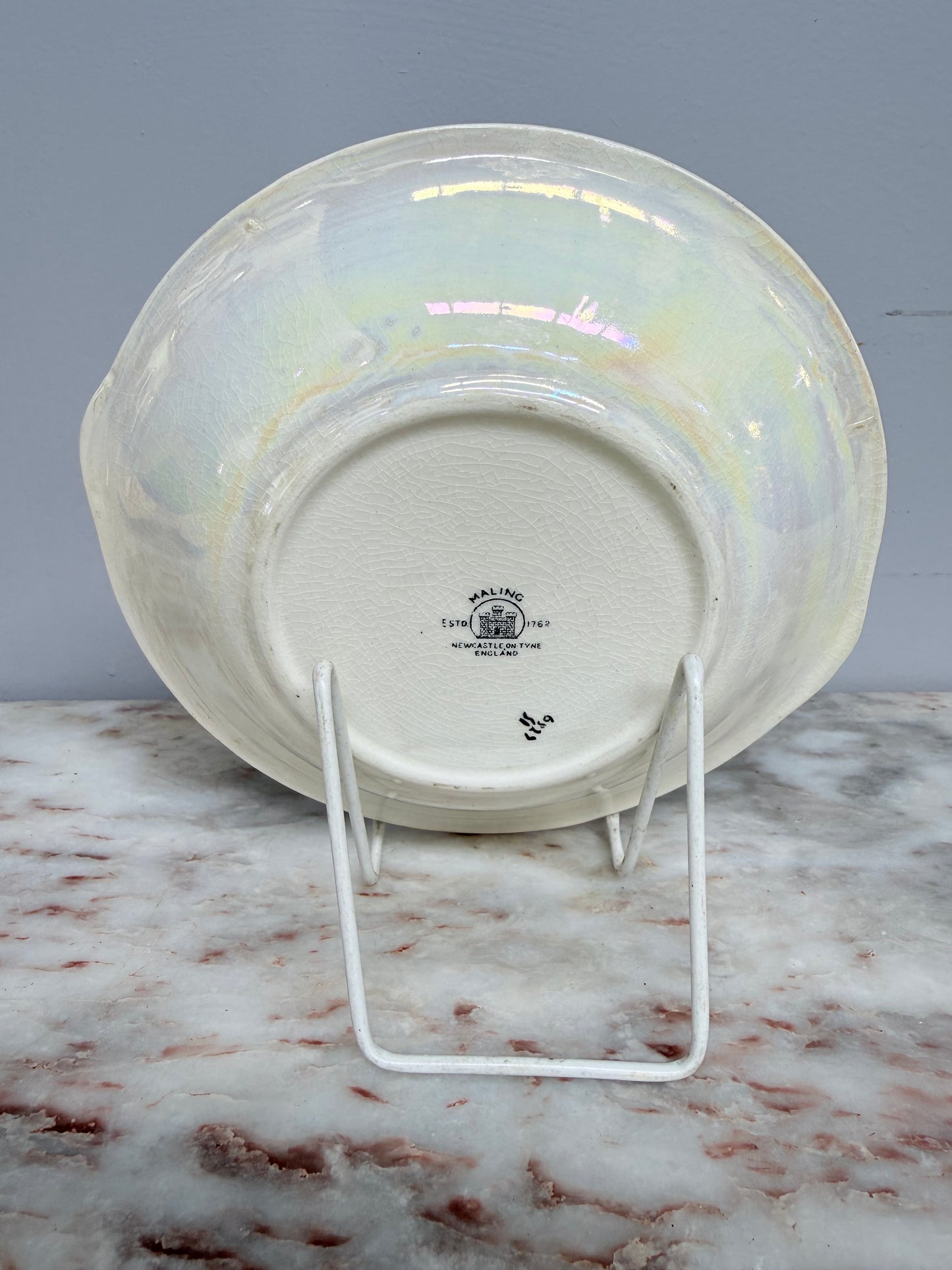 Maling Ware Floral Design Bowl