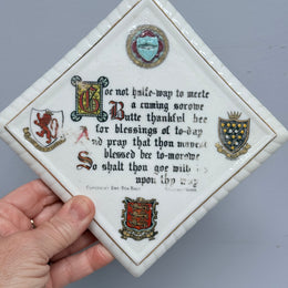 W. H. Goss Crested China Wall Hanging