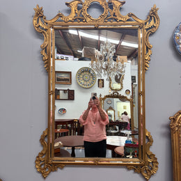 Antique Italian Rococo Influence Wall Mirror