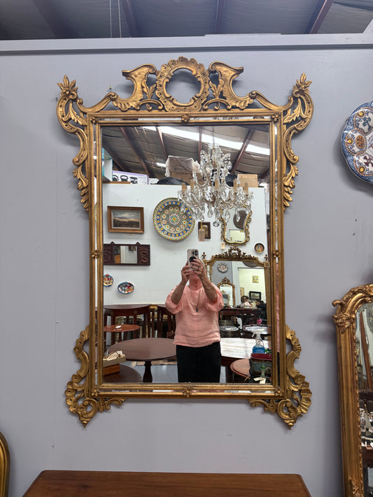 Antique Italian Rococo Influence Wall Mirror