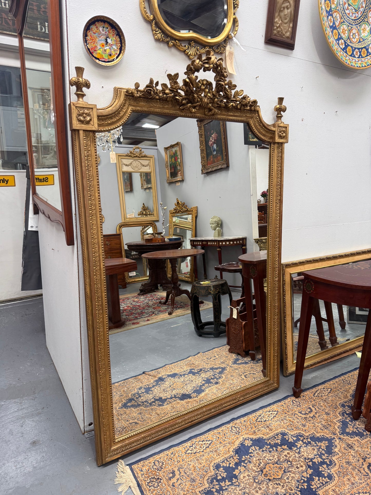 Napoleon III Era Large French Gilt Mirror