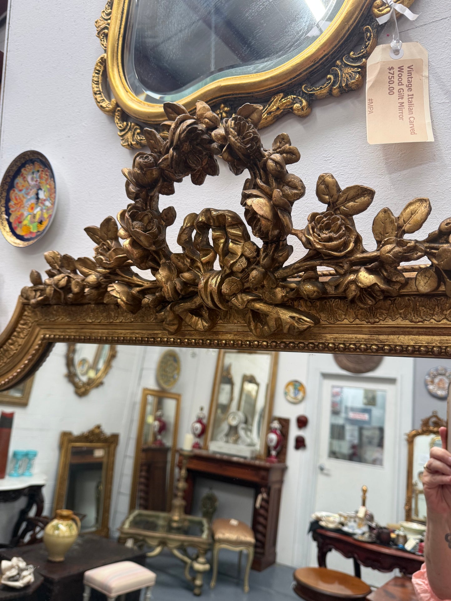 Napoleon III Era Large French Gilt Mirror