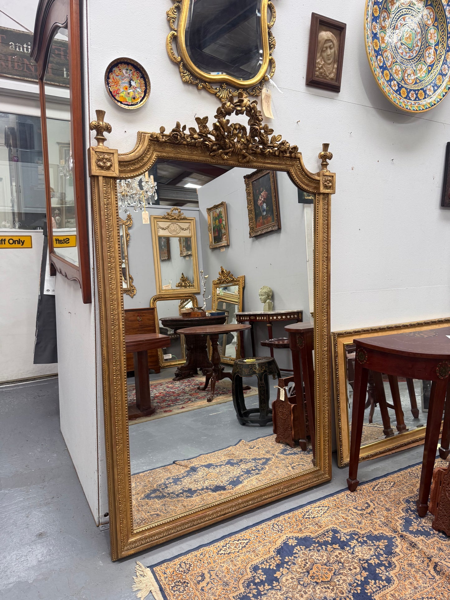Napoleon III Era Large French Gilt Mirror
