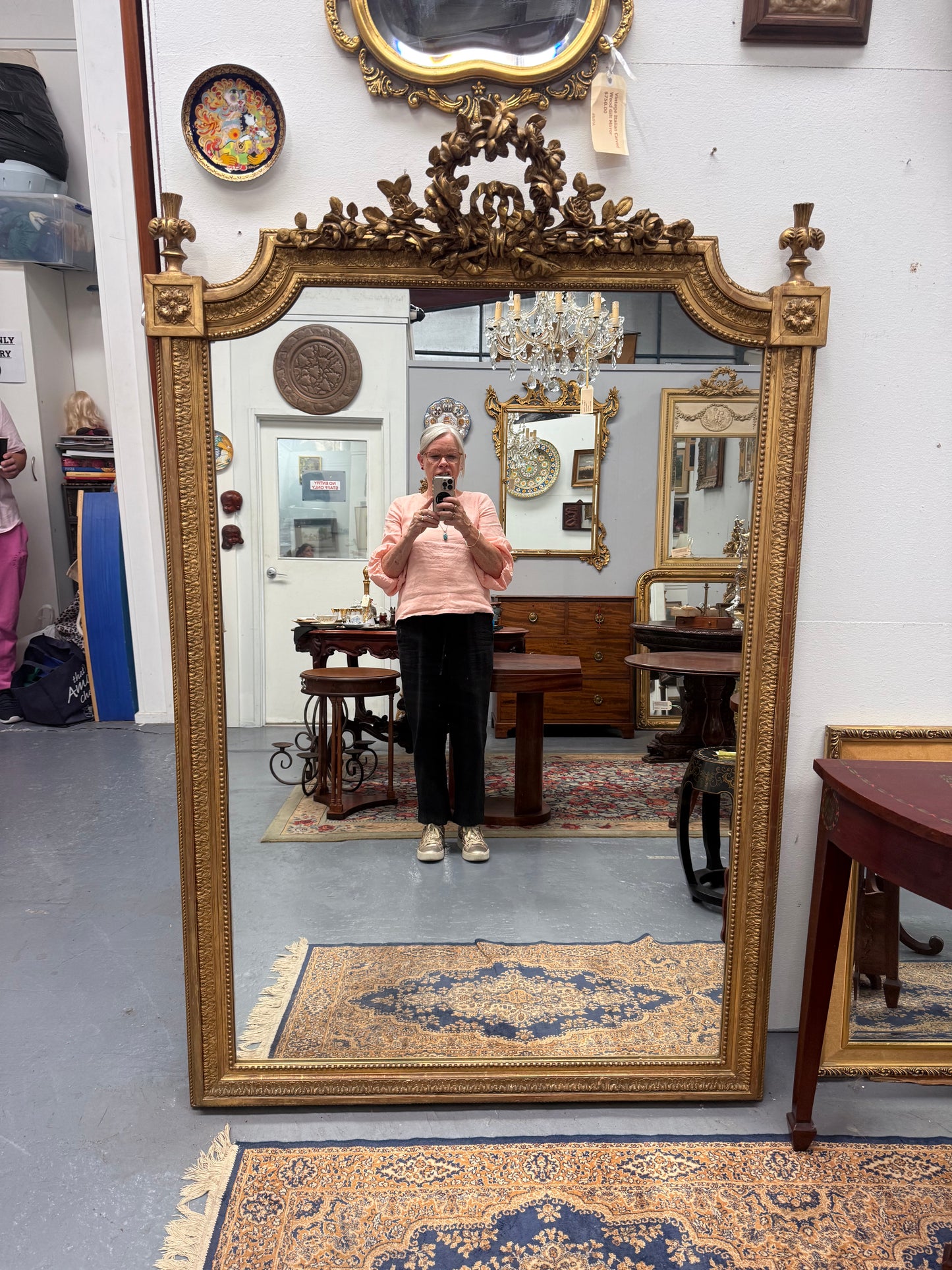 Napoleon III Era Large French Gilt Mirror