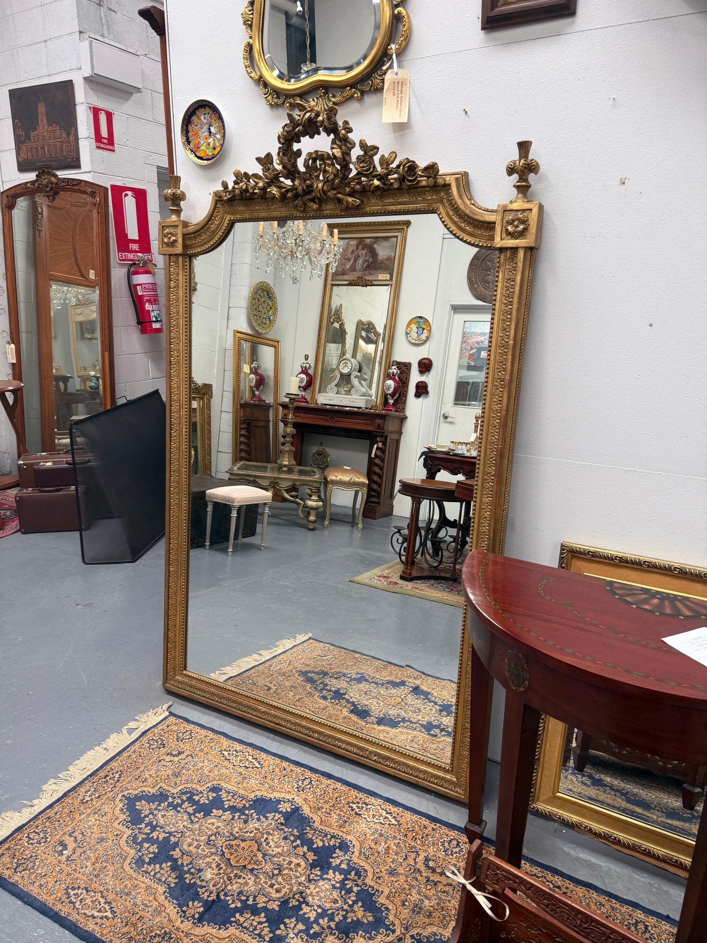 Napoleon III Era Large French Gilt Mirror