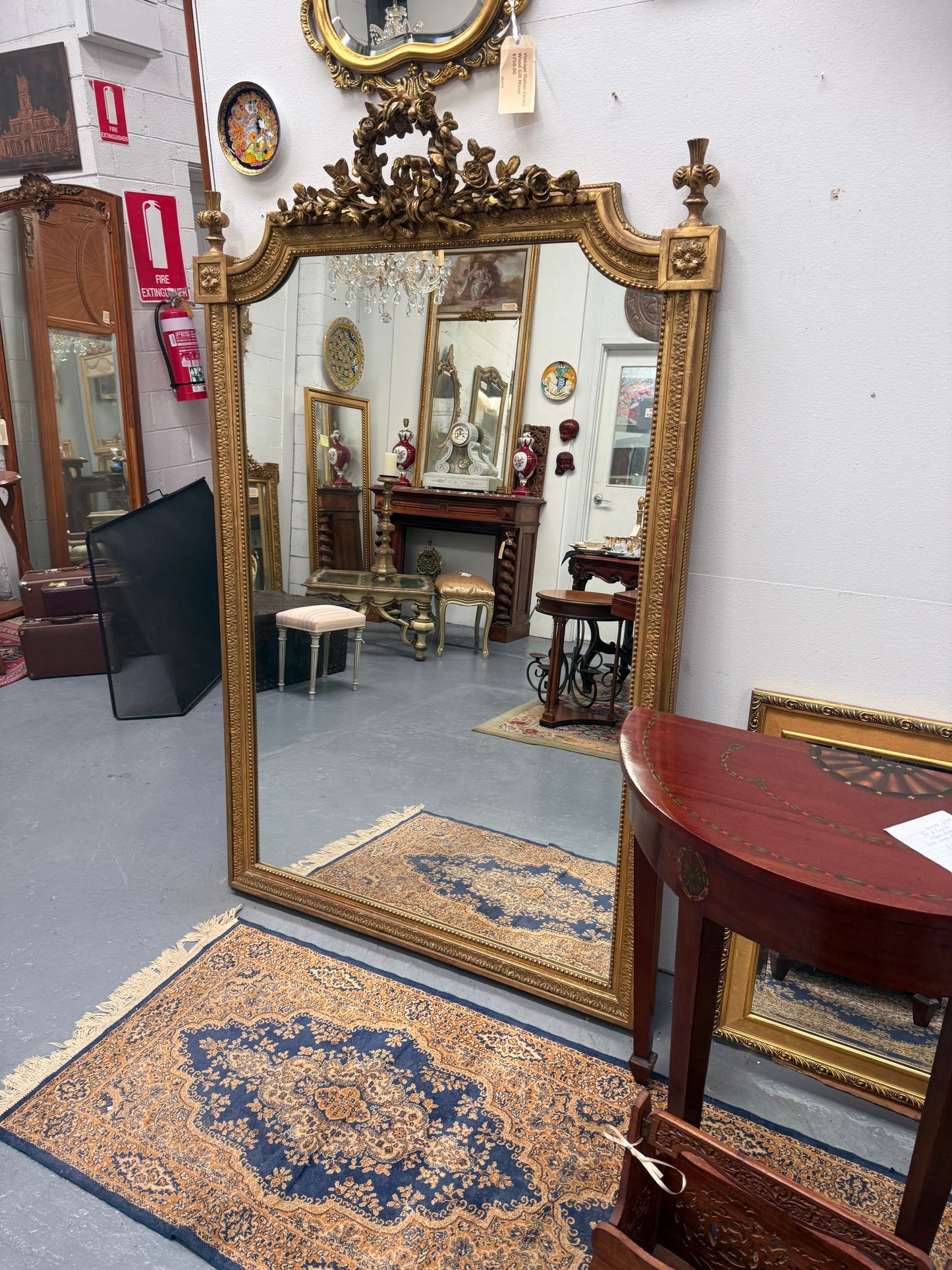 Napoleon III Era Large French Gilt Mirror
