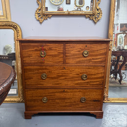 Late Georgian Ribbon Mahogany Chest of Drawers