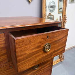 Late Georgian Ribbon Mahogany Chest of Drawers