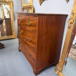 Late Georgian Ribbon Mahogany Chest of Drawers