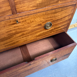 Late Georgian Ribbon Mahogany Chest of Drawers