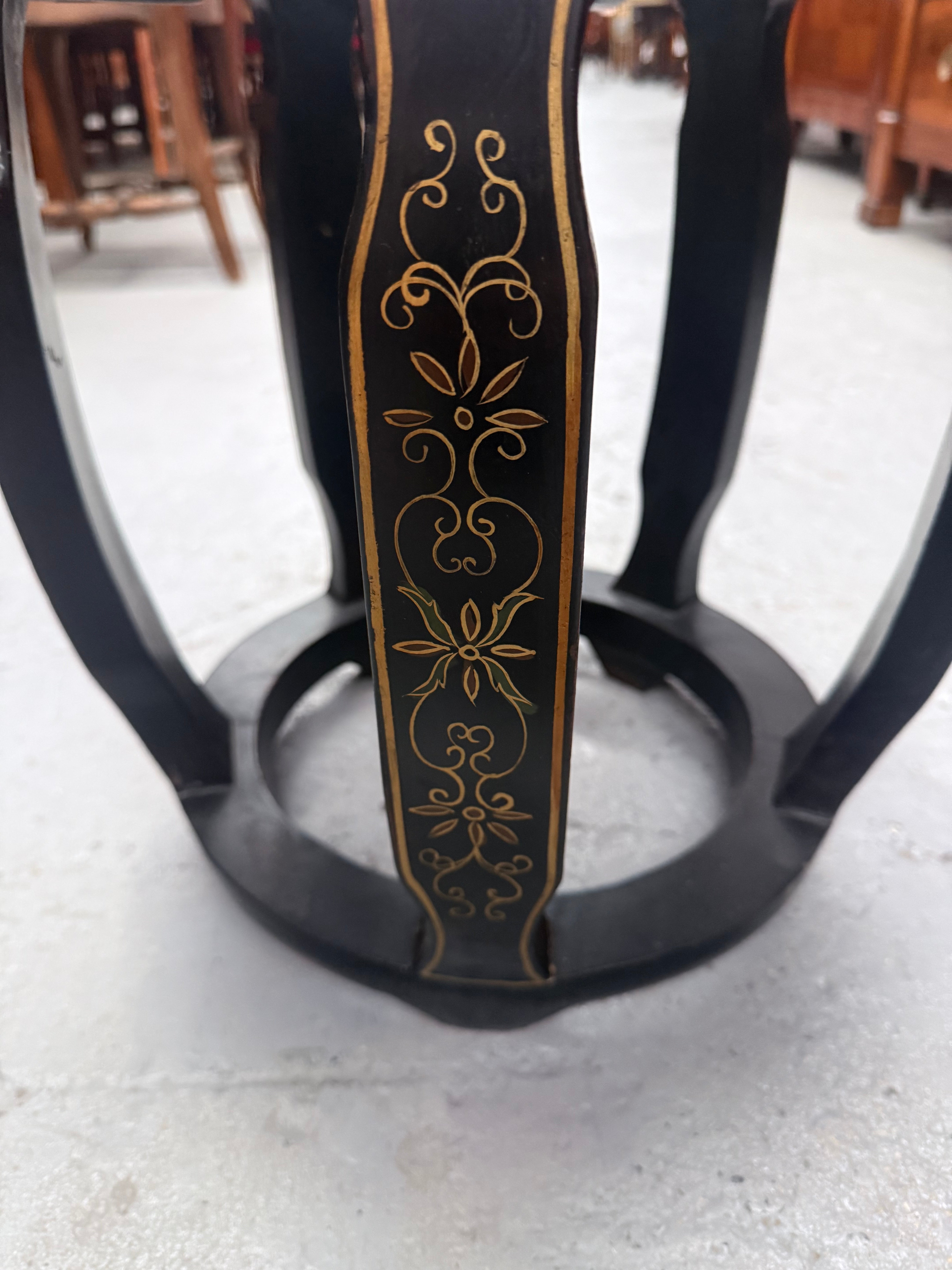 Vintage Oriental Mother of Pearl Side table/ Stool | Antique & Vintage | Moonee Ponds Antiques | Australia Wide