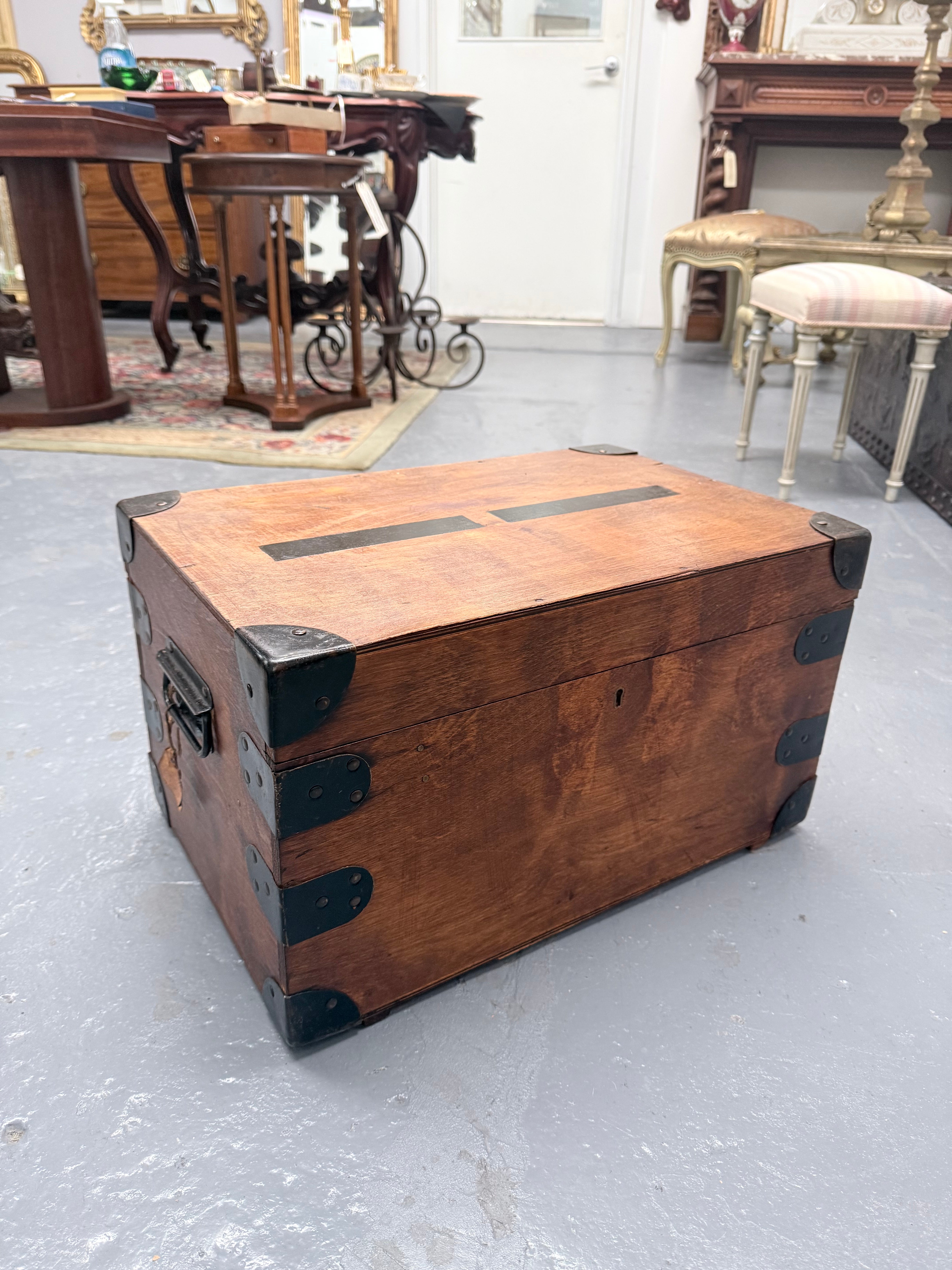 Vintage Campaign Style Travel Trunk | Antique & Vintage | Moonee Ponds Antiques | Australia Wide