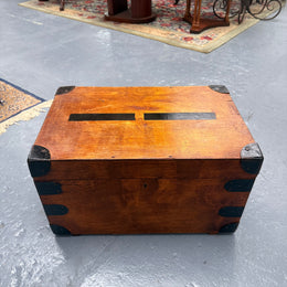 Vintage Campaign Style Travel Trunk