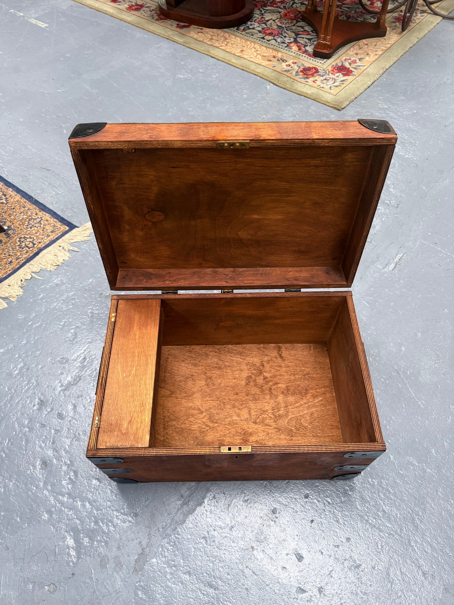 Vintage Campaign Style Travel Trunk