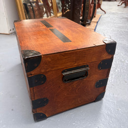 Vintage Campaign Style Travel Trunk
