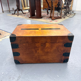 Vintage Campaign Style Travel Trunk