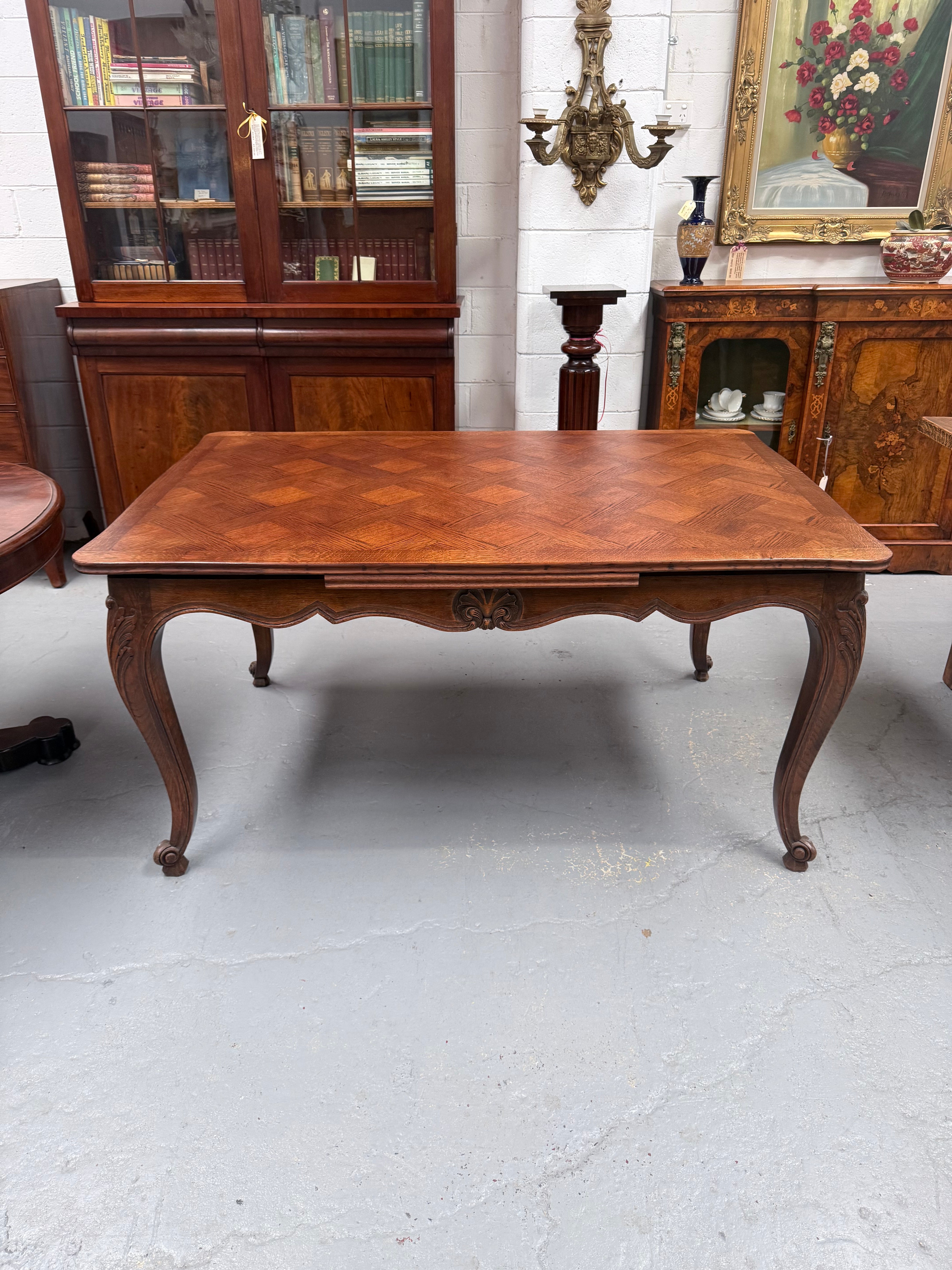 Louis XV Style Extention Parquetry Top Table | Antique & Vintage | Moonee Ponds Antiques | Australia Wide Delivery