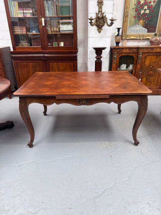 Louis XV Style Extention Parquetry Top Table