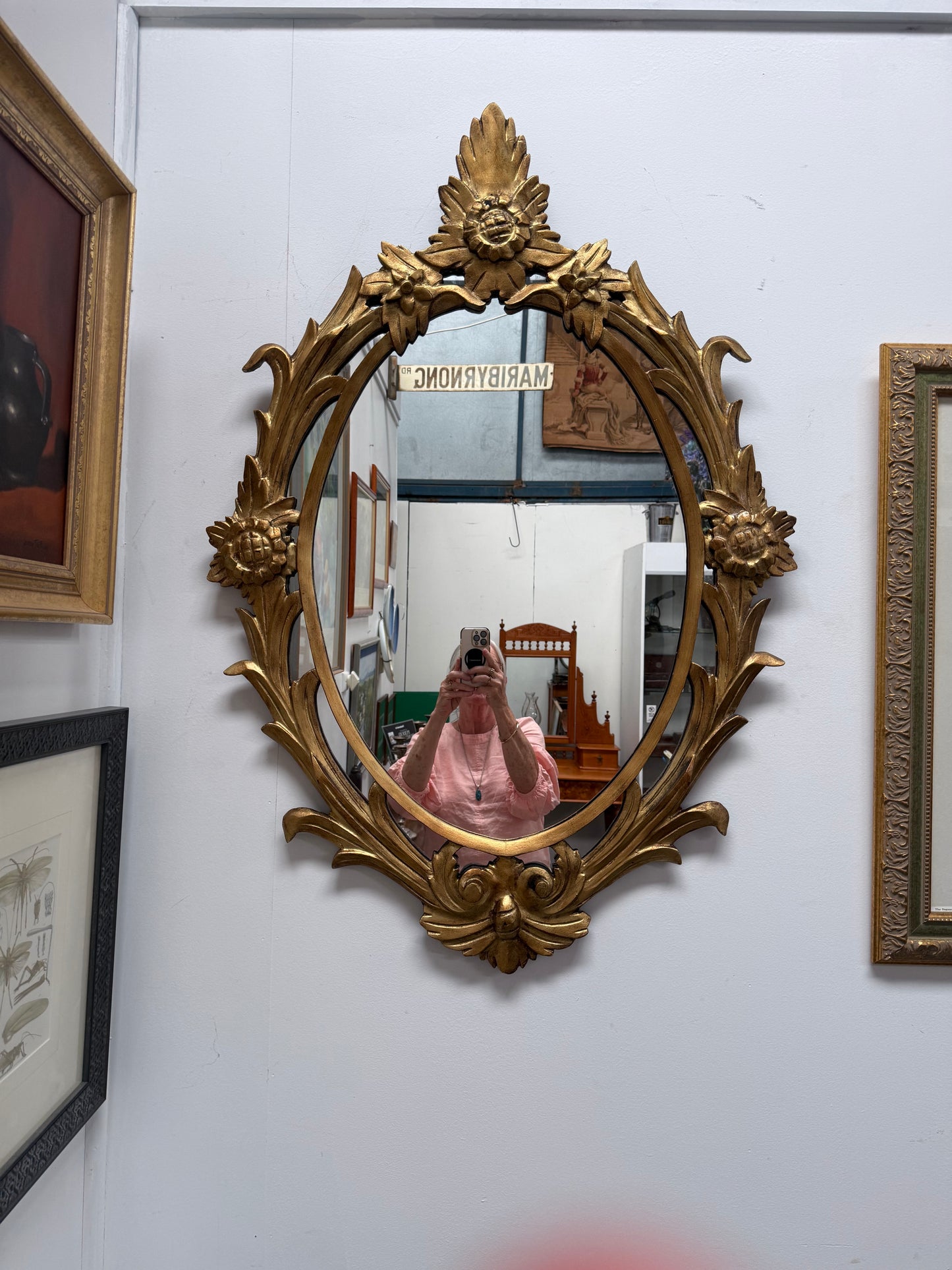 Antique Napoleon III Style Gilt Mirror