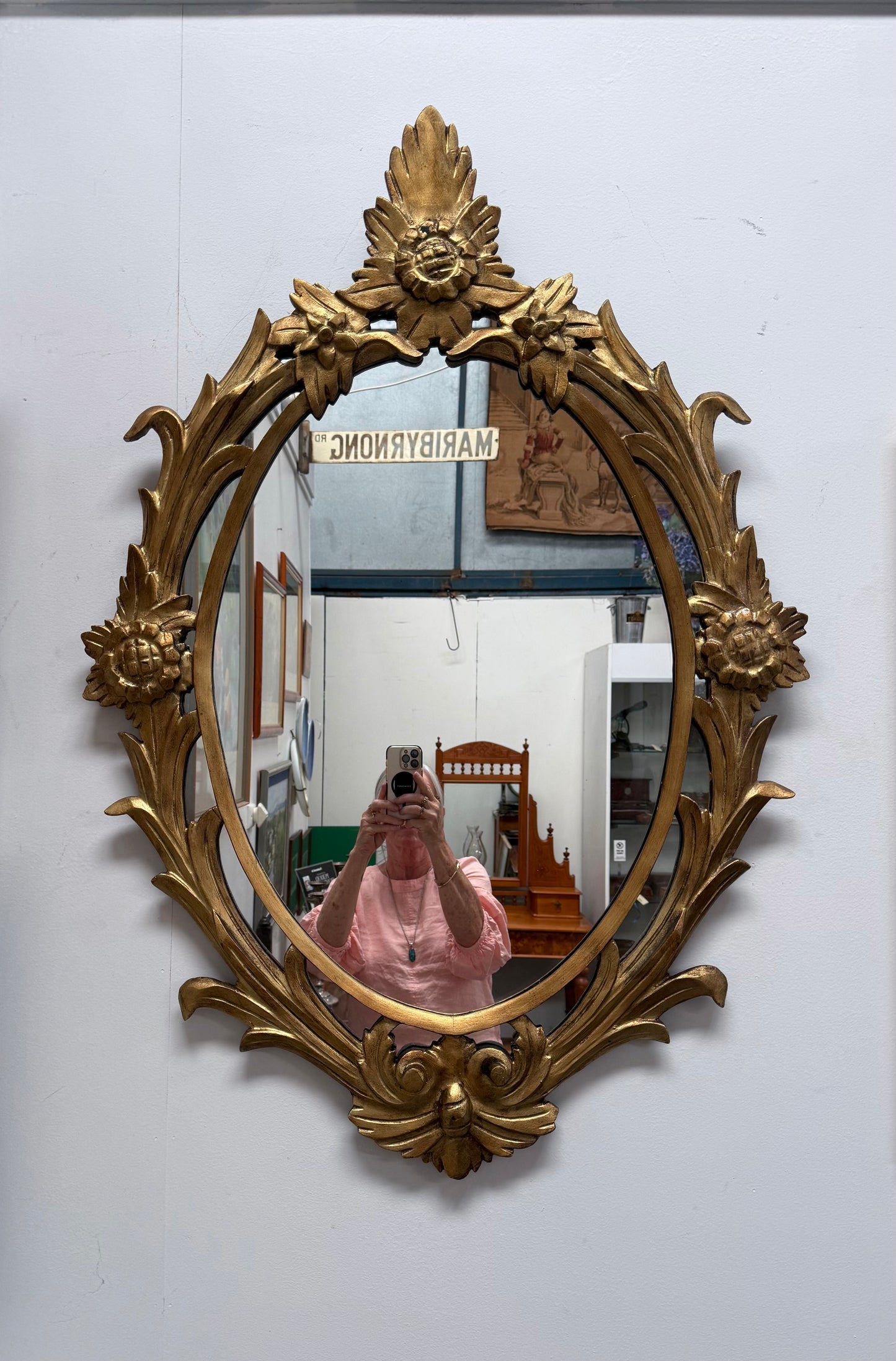 Antique Napoleon III Style Gilt Mirror