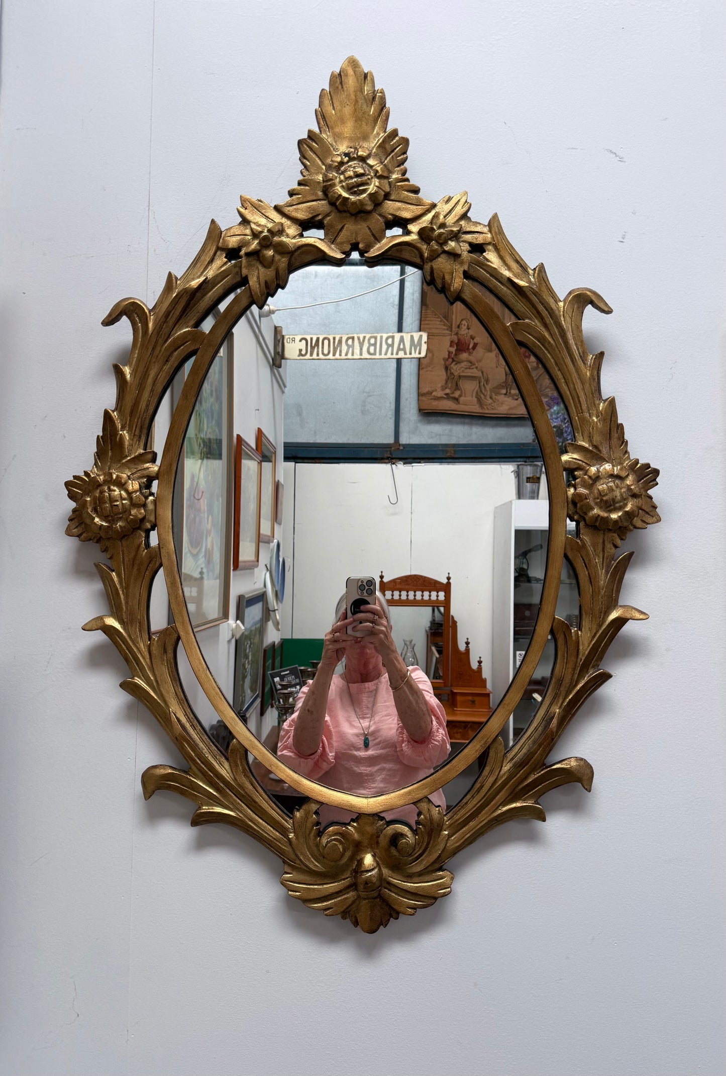 Antique Napoleon III Style Gilt Mirror