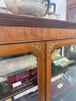 Edwardian Marquetry Inlaid & Hand Painted Display Cabinet | Antique & Vintage | Moonee Ponds Antiques | Australia Wide Delivery