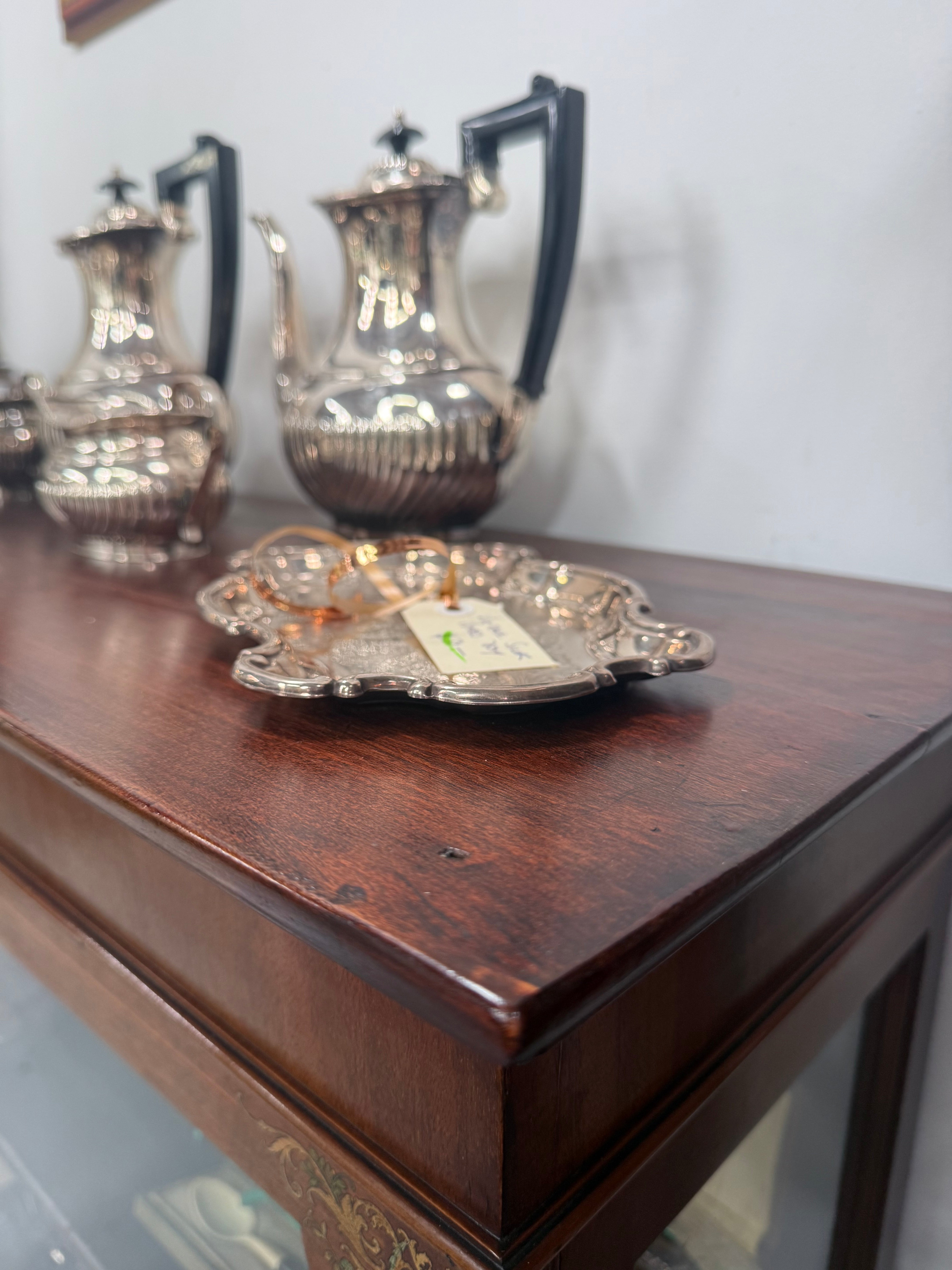 Edwardian Marquetry Inlaid & Hand Painted Display Cabinet | Antique & Vintage | Moonee Ponds Antiques | Australia Wide