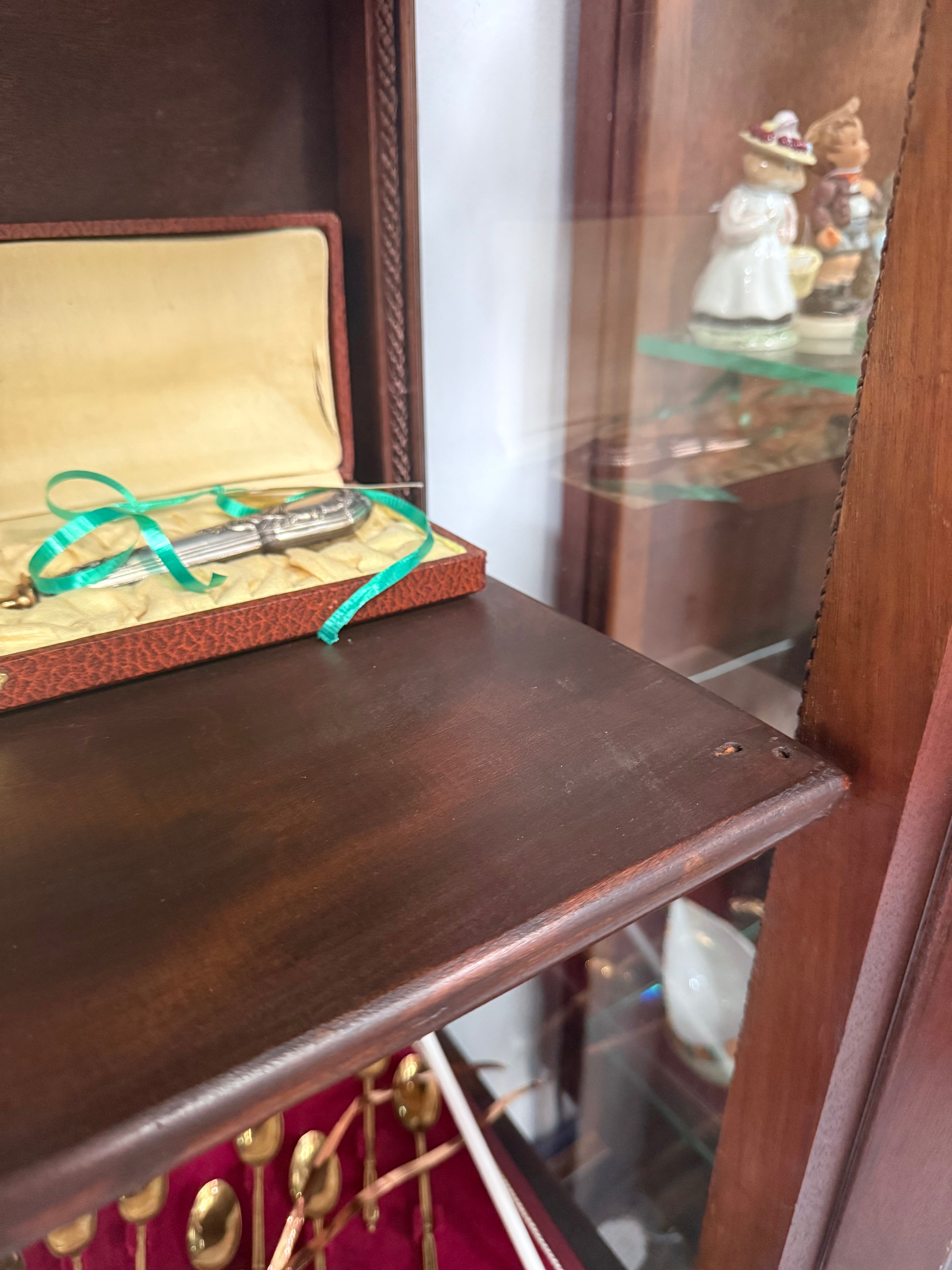 Edwardian Marquetry Inlaid & Hand Painted Display Cabinet | Antique & Vintage | Moonee Ponds Antiques | Australia Wide