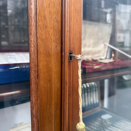 Edwardian Marquetry Inlaid & Hand Painted Display Cabinet