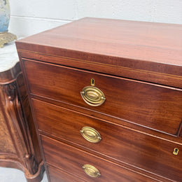 Antique Mahogany Regency Georgian Chest of Five Drawers