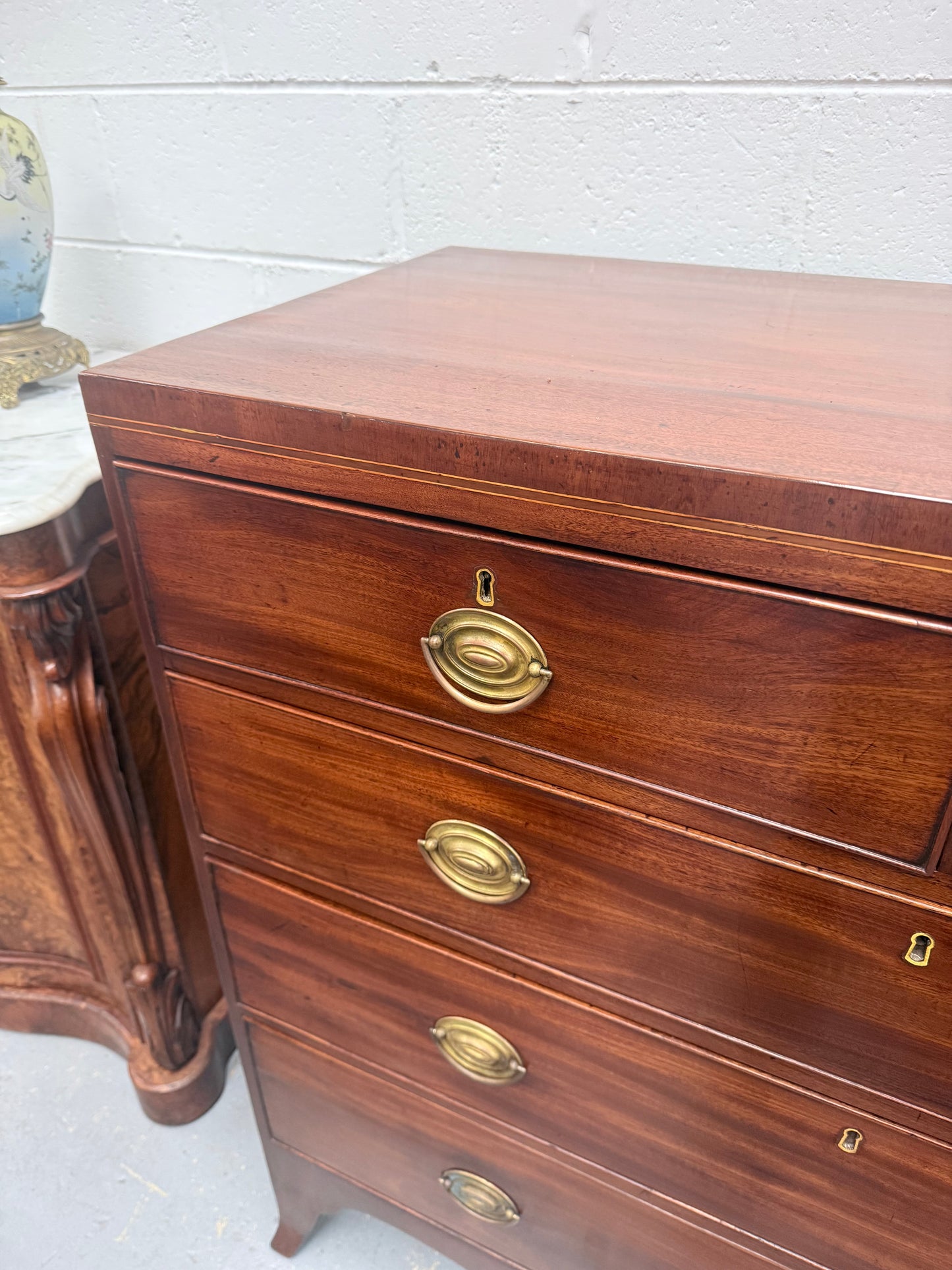 Antique Mahogany Regency Georgian Chest of Five Drawers